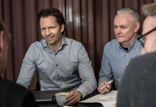 Jönrup och Eriksson kundmöte gällande patent och patentstrategi